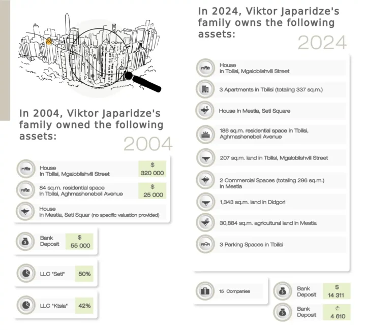 Viktor Japaridze owning assets
